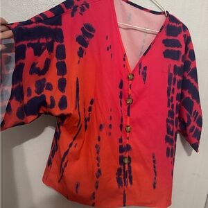 SHEIN Vibrant Pink and Orange Tunic